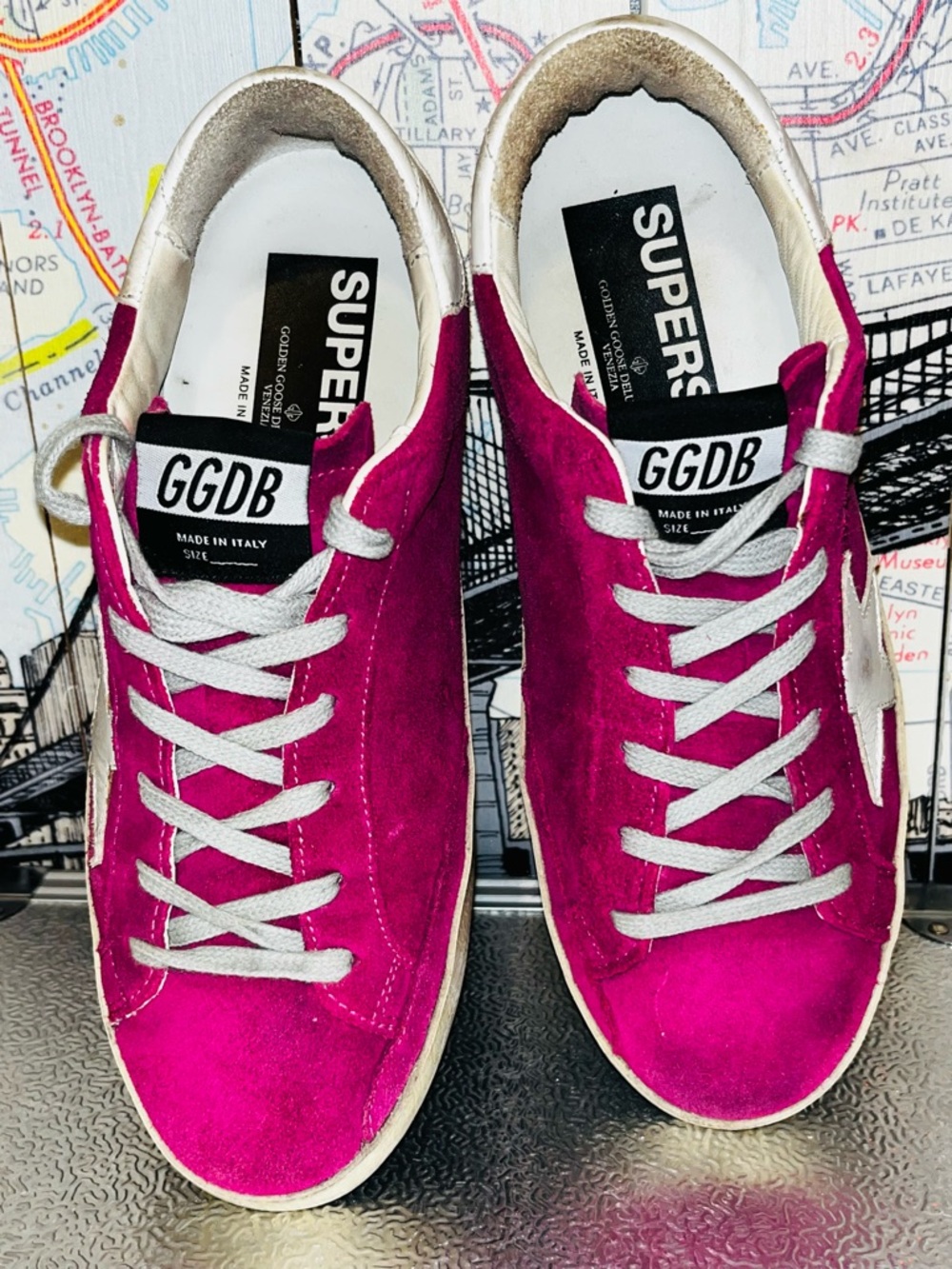 Golden Goose Super Star Suede Purple Pink  low tops - Picture 5 of 8
